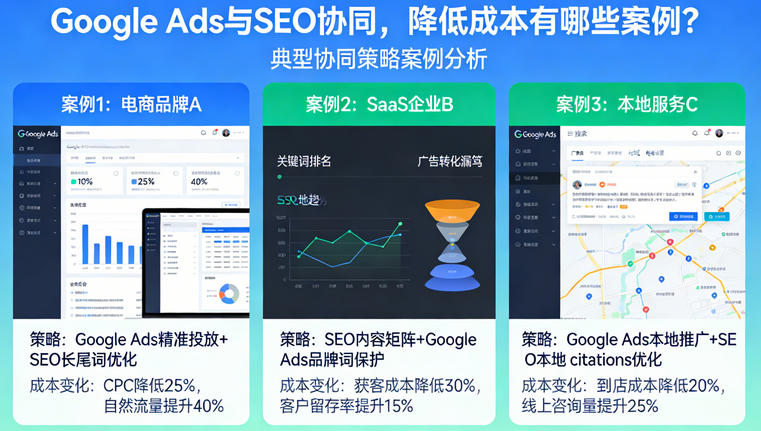 Google Ads与SEO协同，降低成本有哪些案例？